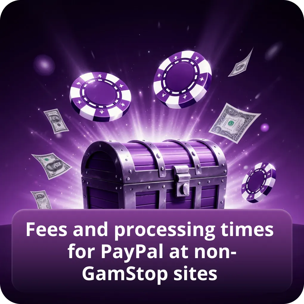 Fees and processing times for PayPal at non-GamStop sites